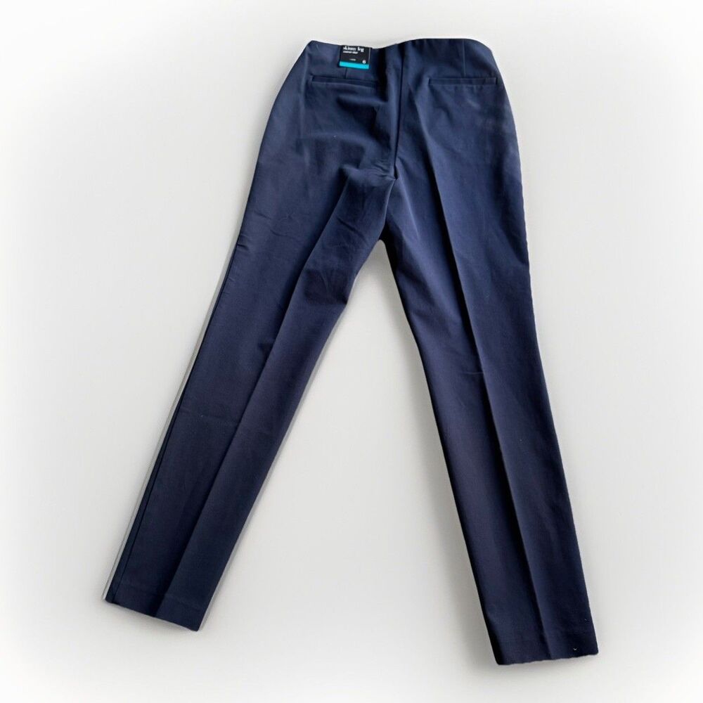 NWT Women’s Alfani Pants Sz 6 Skinny Leg Comfort Waist Navy Office Minimalist - Picture 6 of 9